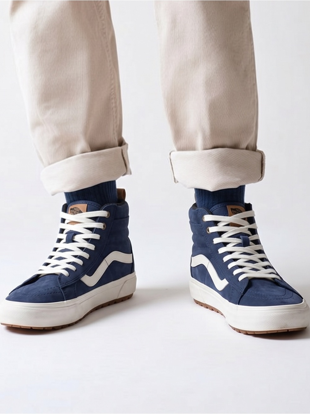👟 Vans Sk8-Hi MTE Navy Blue White High Top Sneakers Men’s 8